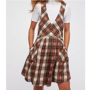 Free People Killing Time Plaid Mini Dress